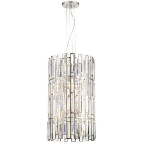 West 65th 6 Light 16 inch Satin Platinum Foyer Light Ceiling Light