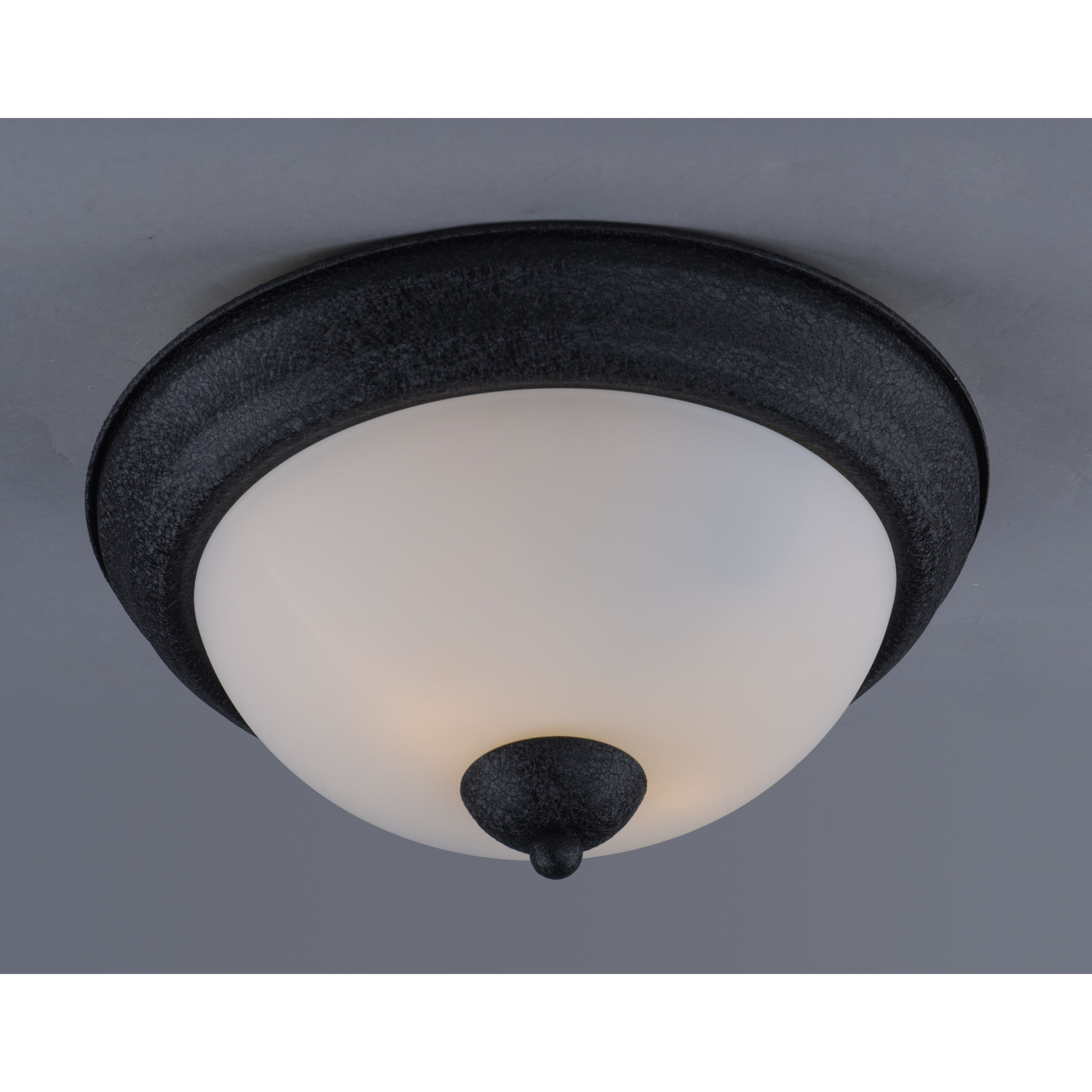 Taylor 2 Light 13.25 inch Textured Black Flush Mount Ceiling Light
