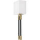 Bleeker 1 Light 6 inch Aged Brass and Black ADA Sconce Wall Light