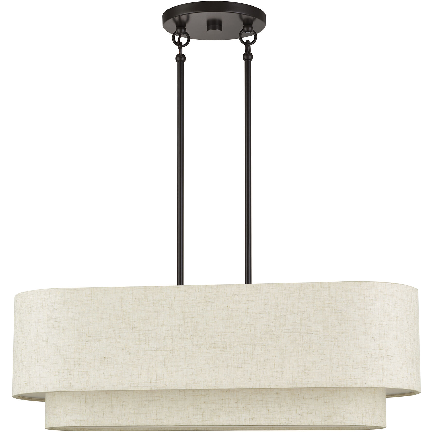 Manorwood 3 Light 30 inch English Bronze Linear Chandelier Ceiling Light, Medium