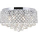 Tully 6 Light 18 inch Chrome Flush Mount Ceiling Light