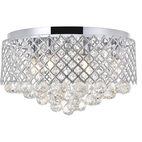 Tully 6 Light 18 inch Chrome Flush Mount Ceiling Light
