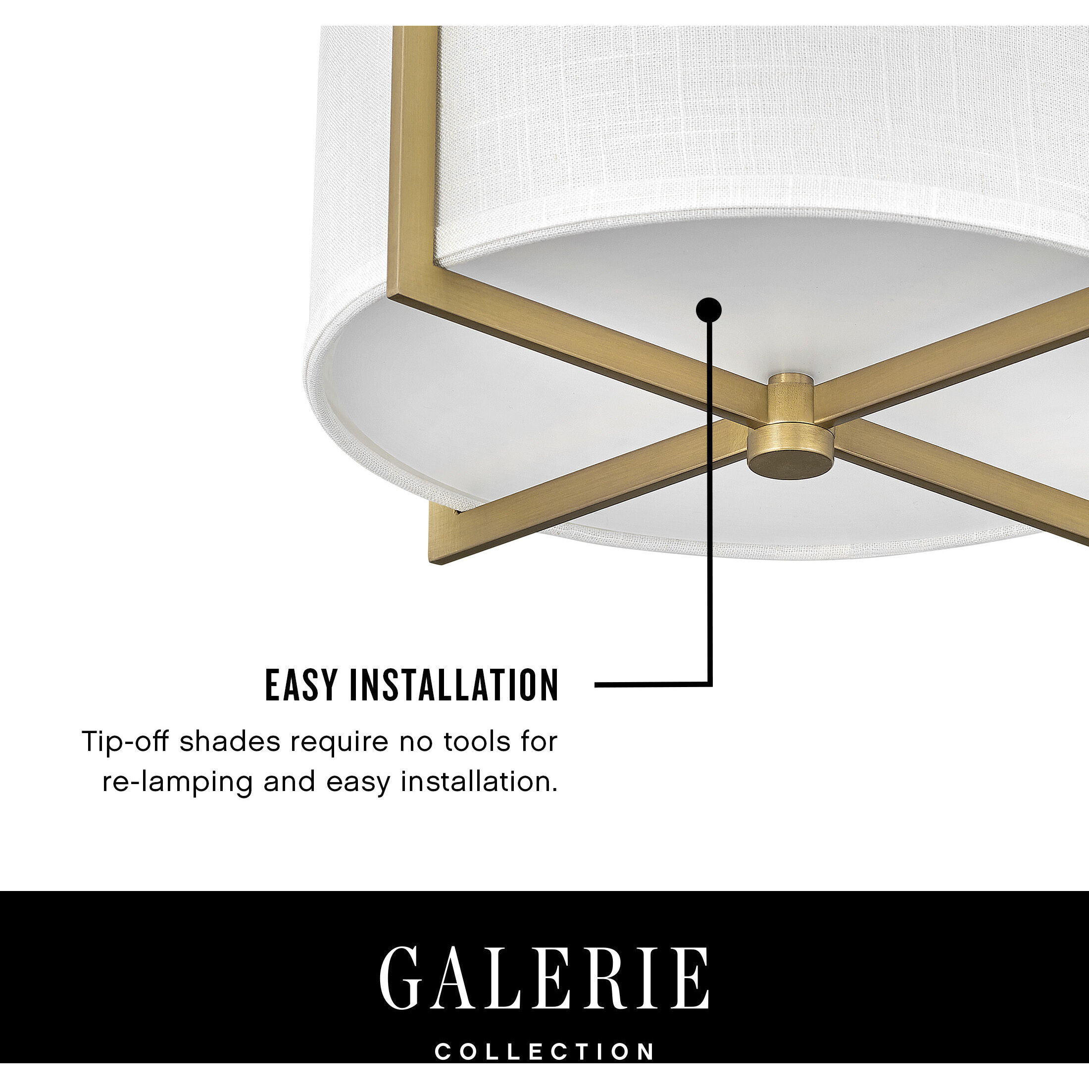Galerie Axis 3 Light 19.5 inch Black Indoor Semi-Flush Mount Ceiling Light
