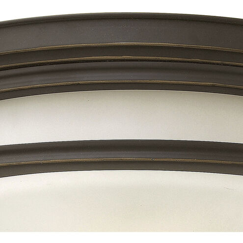 Hadley 2 Light 12 inch Oil Rubbed Bronze Indoor Flush Mount Ceiling Light in White