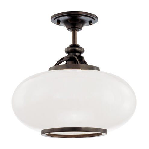 Canton 1 Light 15 inch Old Bronze Semi Flush Ceiling Light