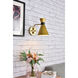 Halycon 1 Light 11 inch Brass and Black Bath Sconce Wall Light