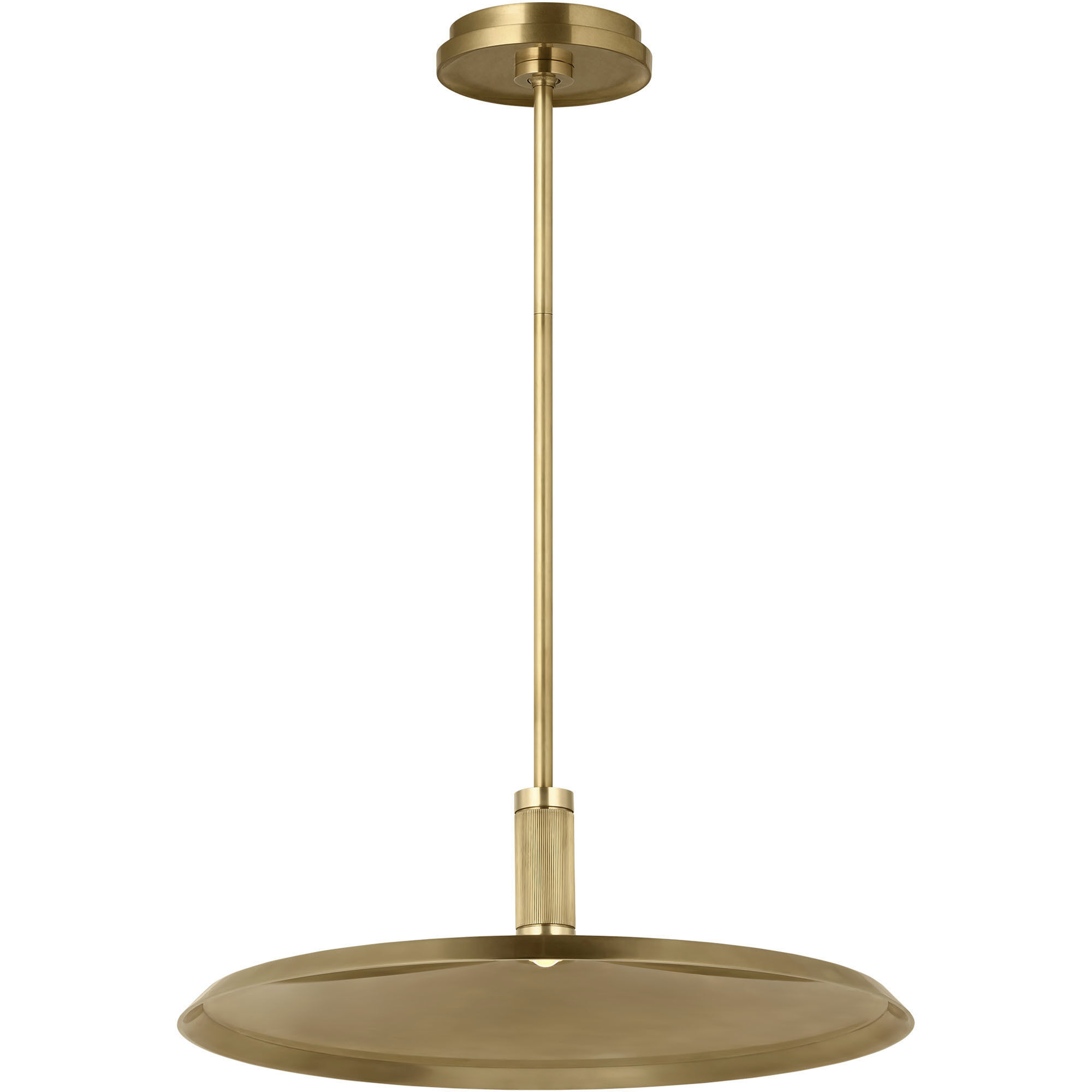 Avroko Saucer Direct LED 18 inch Hand Rubbed Antique Brass Pendant Ceiling Light