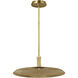 Avroko Saucer Direct LED 18 inch Hand Rubbed Antique Brass Pendant Ceiling Light