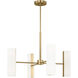 Drew & Jonathan Capalino 8 Light 30 inch Satin Brass Chandelier Ceiling Light
