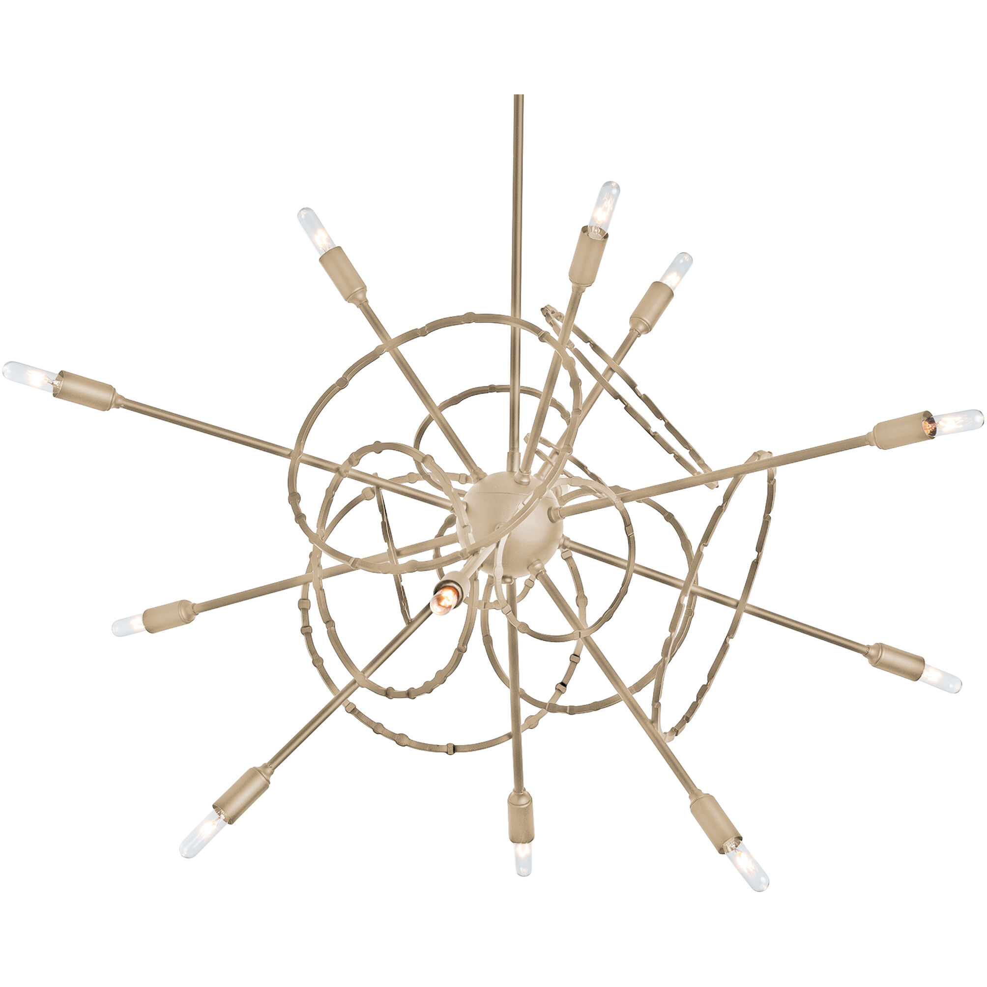 Olympus 12 Light 33.2 inch Soft Gold Pendant Ceiling Light