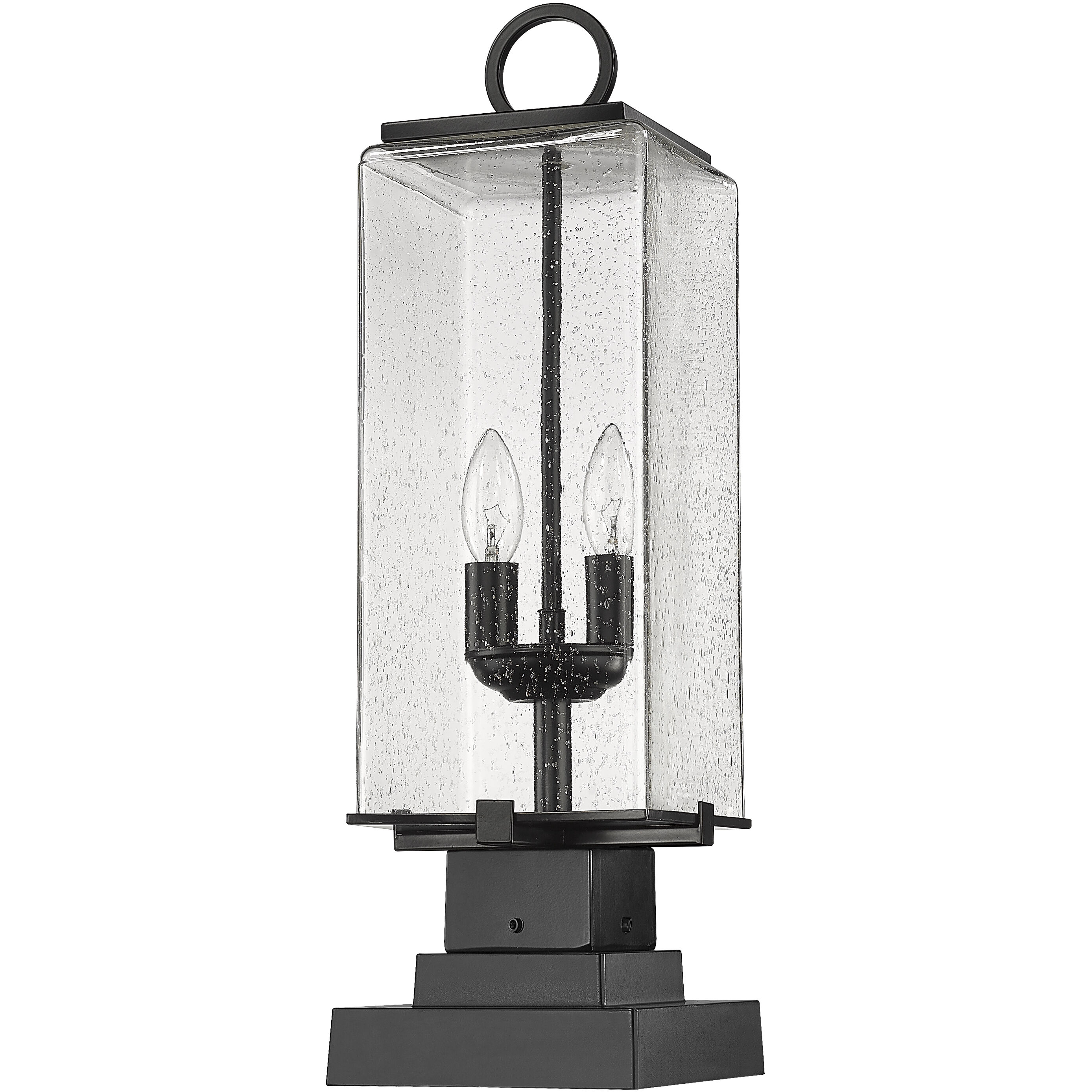 Sana 2 Light 22.5 inch Black Outdoor Pier Mounted Fixture