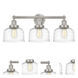 Bell 3 Light 24.5 inch Brushed Satin Nickel Bath Vanity Light Wall Light