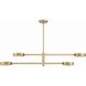 Orson 4 Light 54 inch Modern Gold Linear Chandelier Ceiling Light