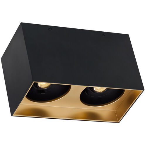 Sean Lavin Exo Dual LED 5.2 inch Gold Haze Flush Mount Ceiling Light in 30 Degree, Matte Black/Gold Haze, LED 90 CRI 3500K, Integrated LED
