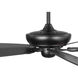 Kennedale 72 inch Matte Black with Rustic Charcoal/Matte Black Blades Ceiling Fan