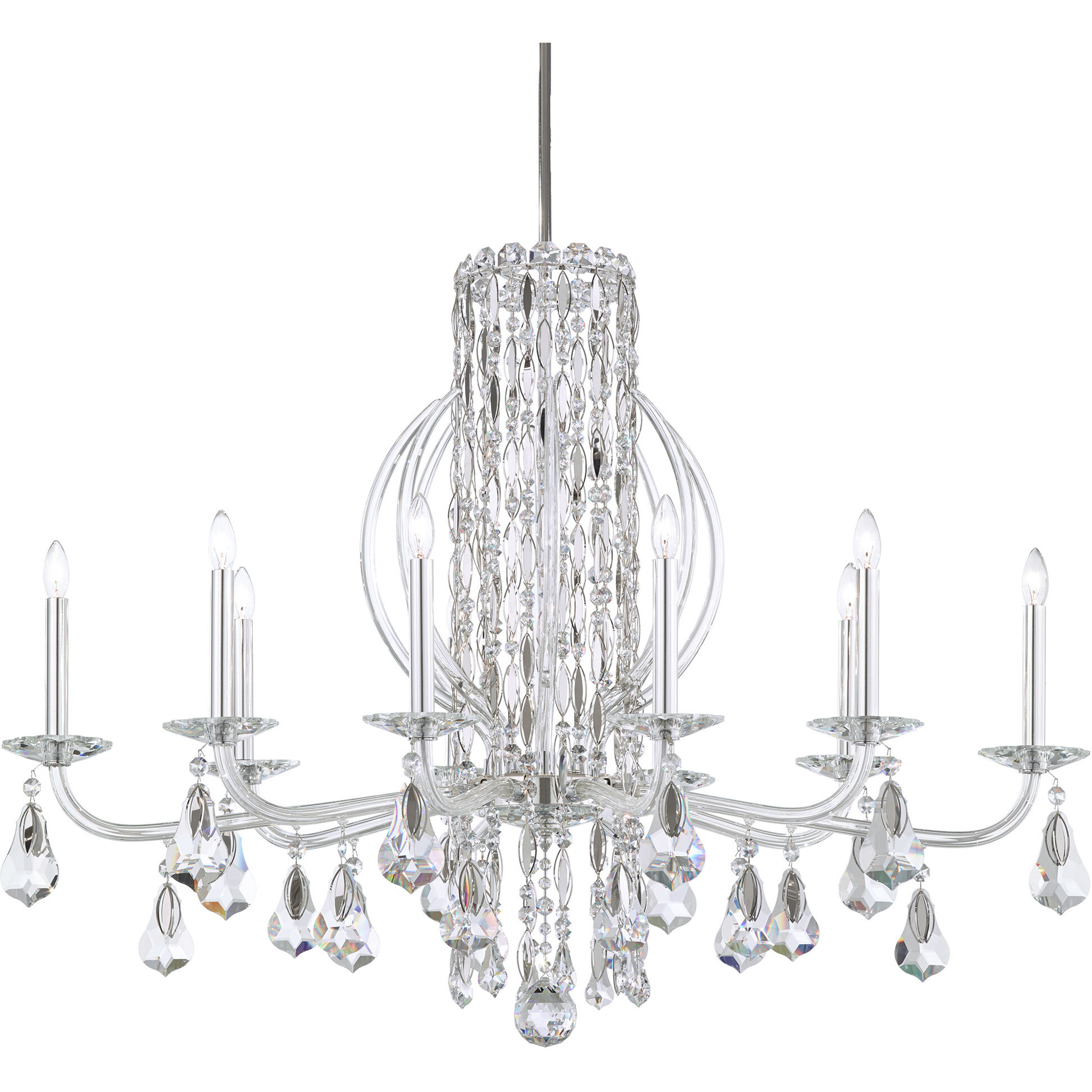 Siena 10 Light 24.5 inch Polished Stainless Steel Chandelier Ceiling Light in Radiance