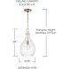 Brentwood 1 Light 9.75 inch Aged Brass Pendant Ceiling Light