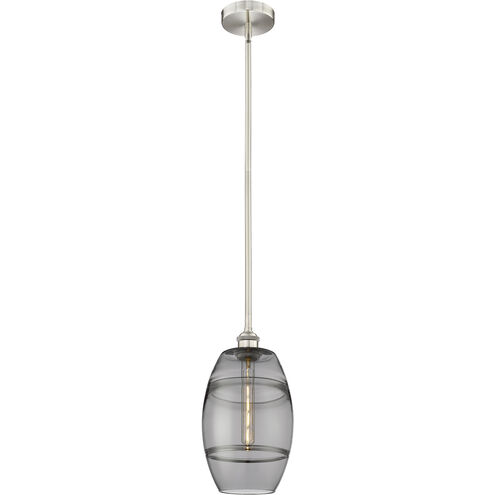Edison Vaz 1 Light 8 inch Brushed Satin Nickel Stem Hung Mini Pendant Ceiling Light