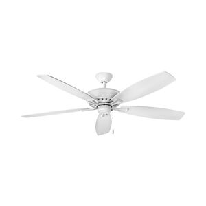 Highland 60 inch Chalk White with Chalk White, Weathered Wood Blades Fan, Regency Series