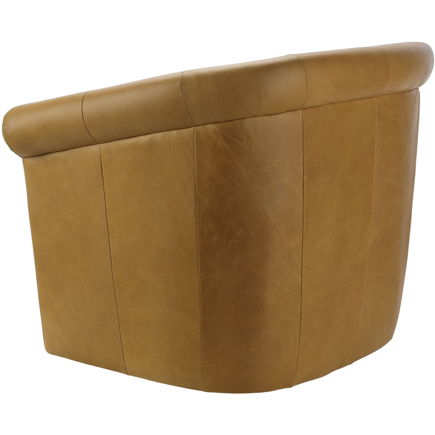 Trumpet Upholstery: Camel; Base: Metallic - Silver Swivel Chair