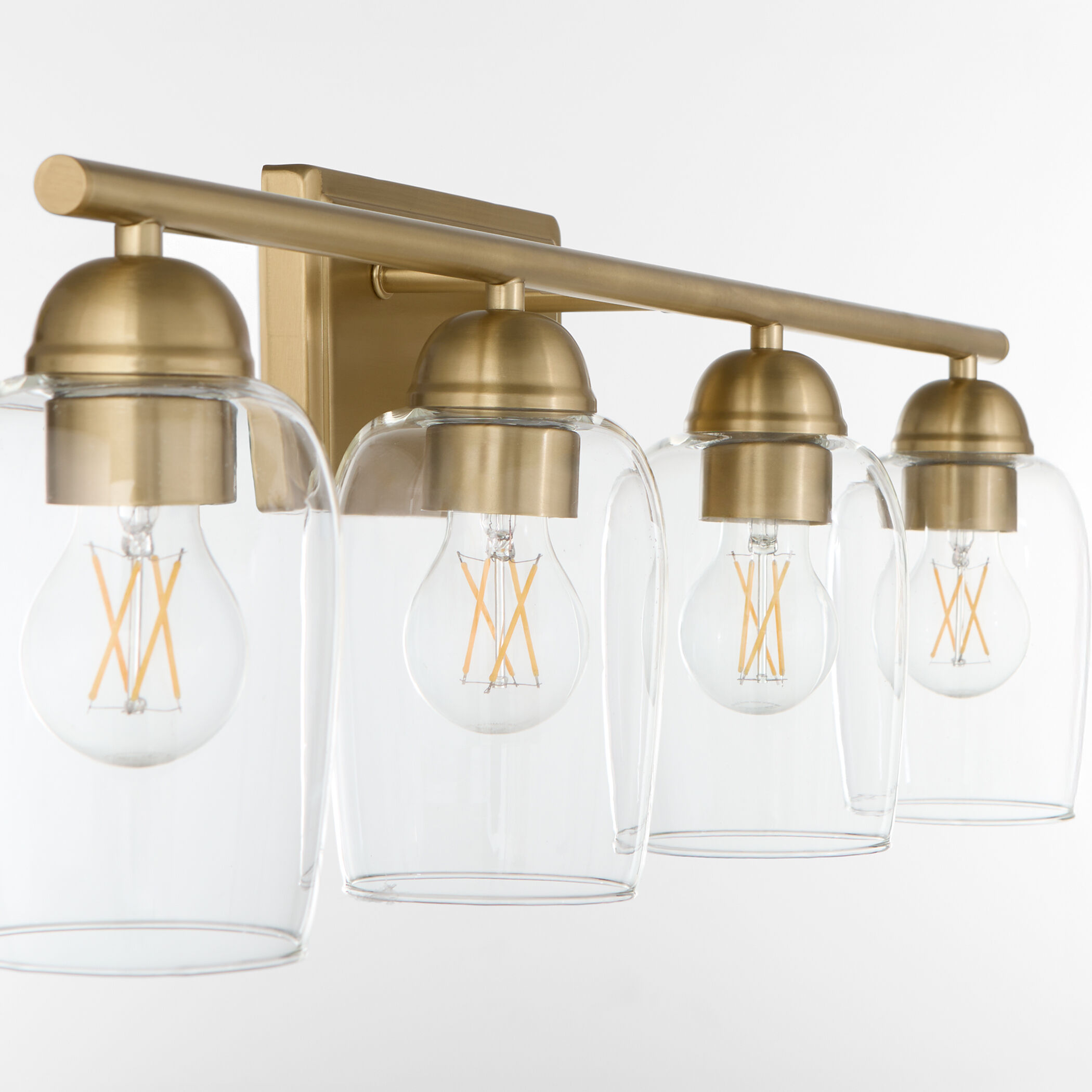 Wallinger 4 Light 30.25 inch Aged Brass Vanity Light Wall Light