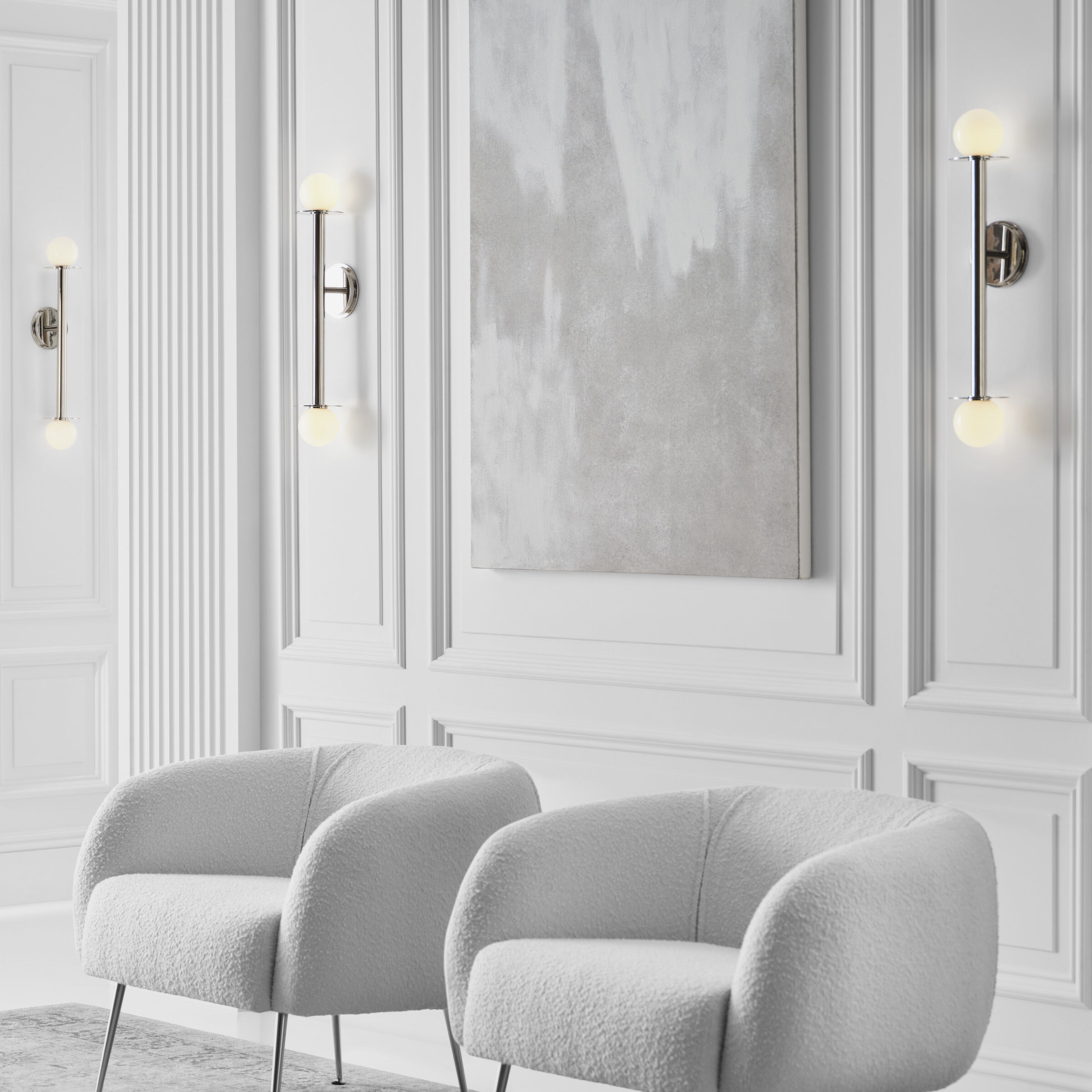 Kelly by Kelly Wearstler Nodes 2 Light 4.75 inch Polished Nickel Sconce Wall Light