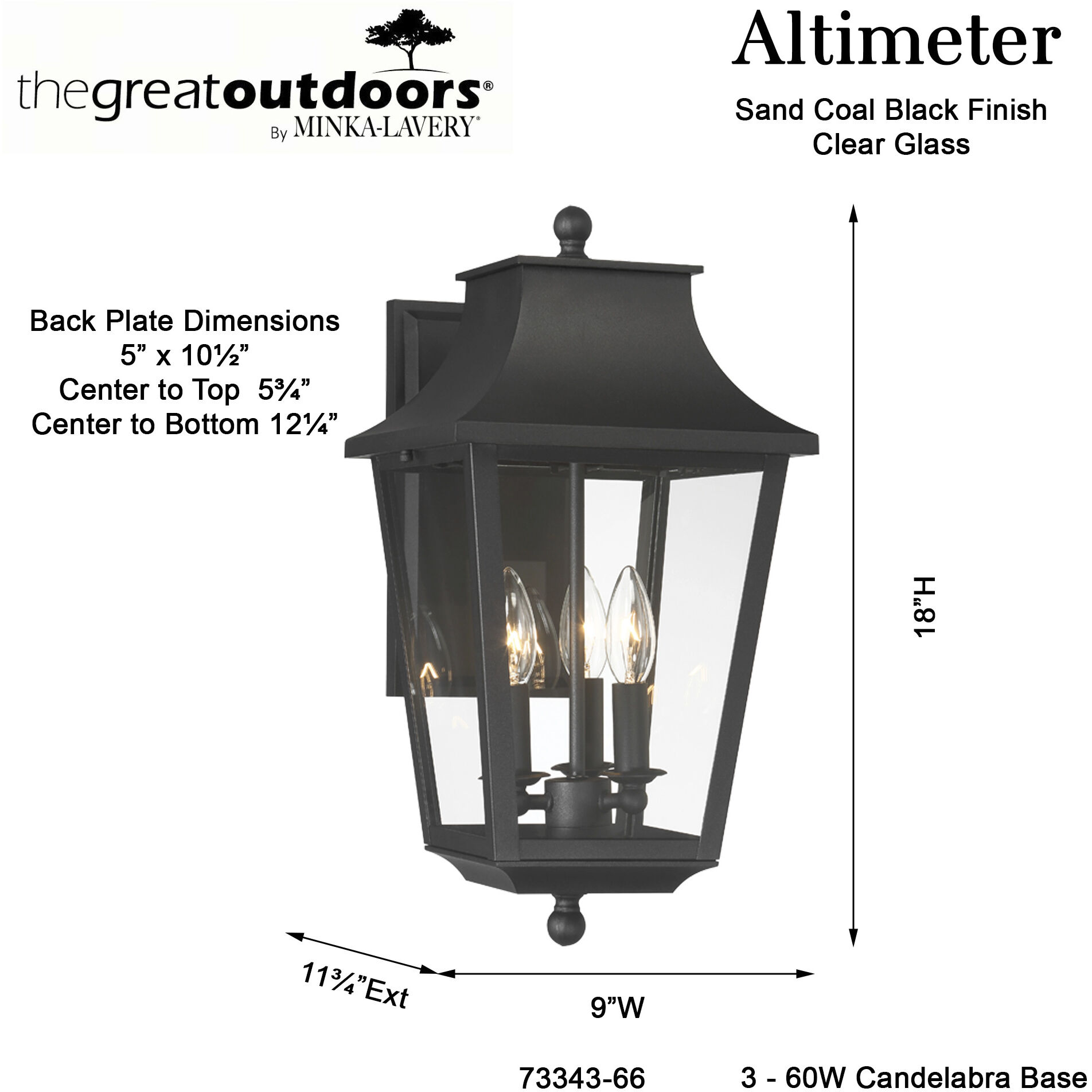 Altimeter Outdoor Wall Mount in Sand Coal, Great Outdoors