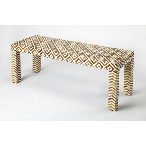 Bone Inlay Crispin Wood & Bone Inlay Bench