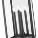 Nova 4 Light 29.5 inch Black Outdoor Pier Mounted Fixture in Clear Glass