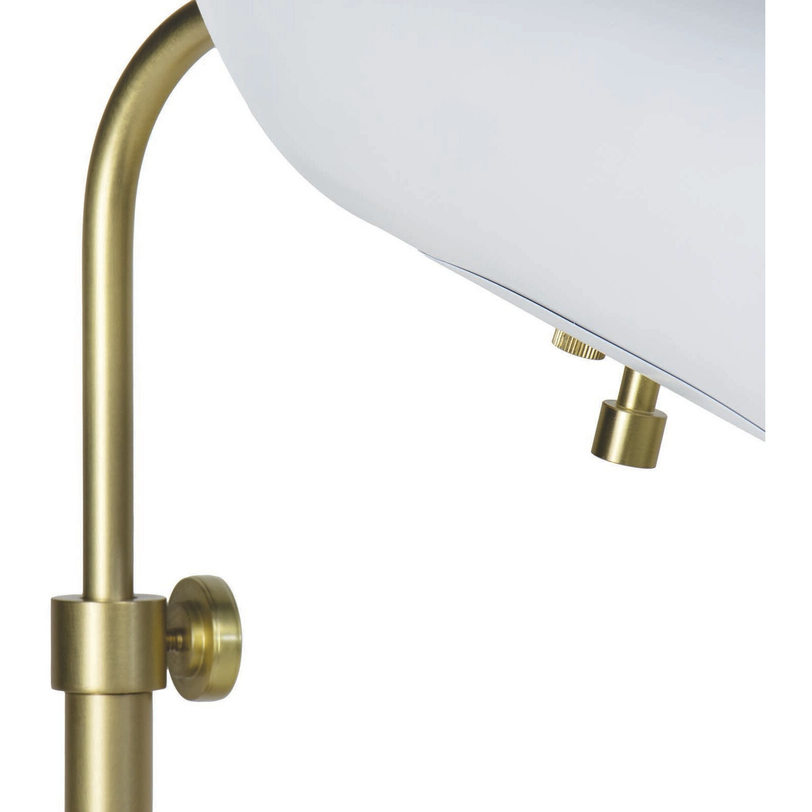 Vest 26.5 inch 60 watt White and Natural Brass Table Lamp Portable Light