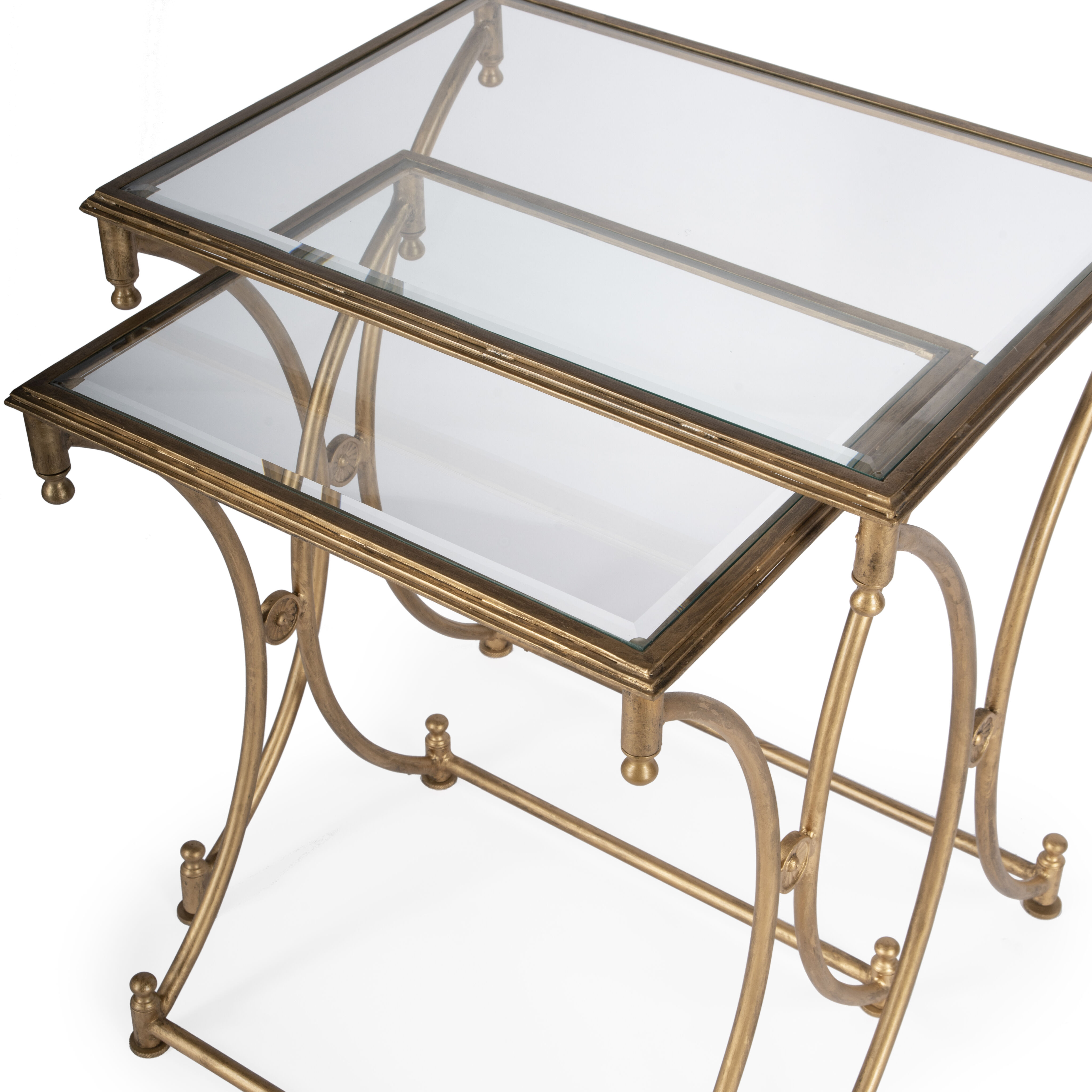 Metalworks Beverly  26 X 24 inch Antique Gold Nesting Table
