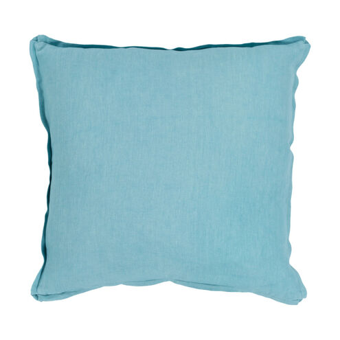 Solid 20 X 20 inch Blue Pillow Cover