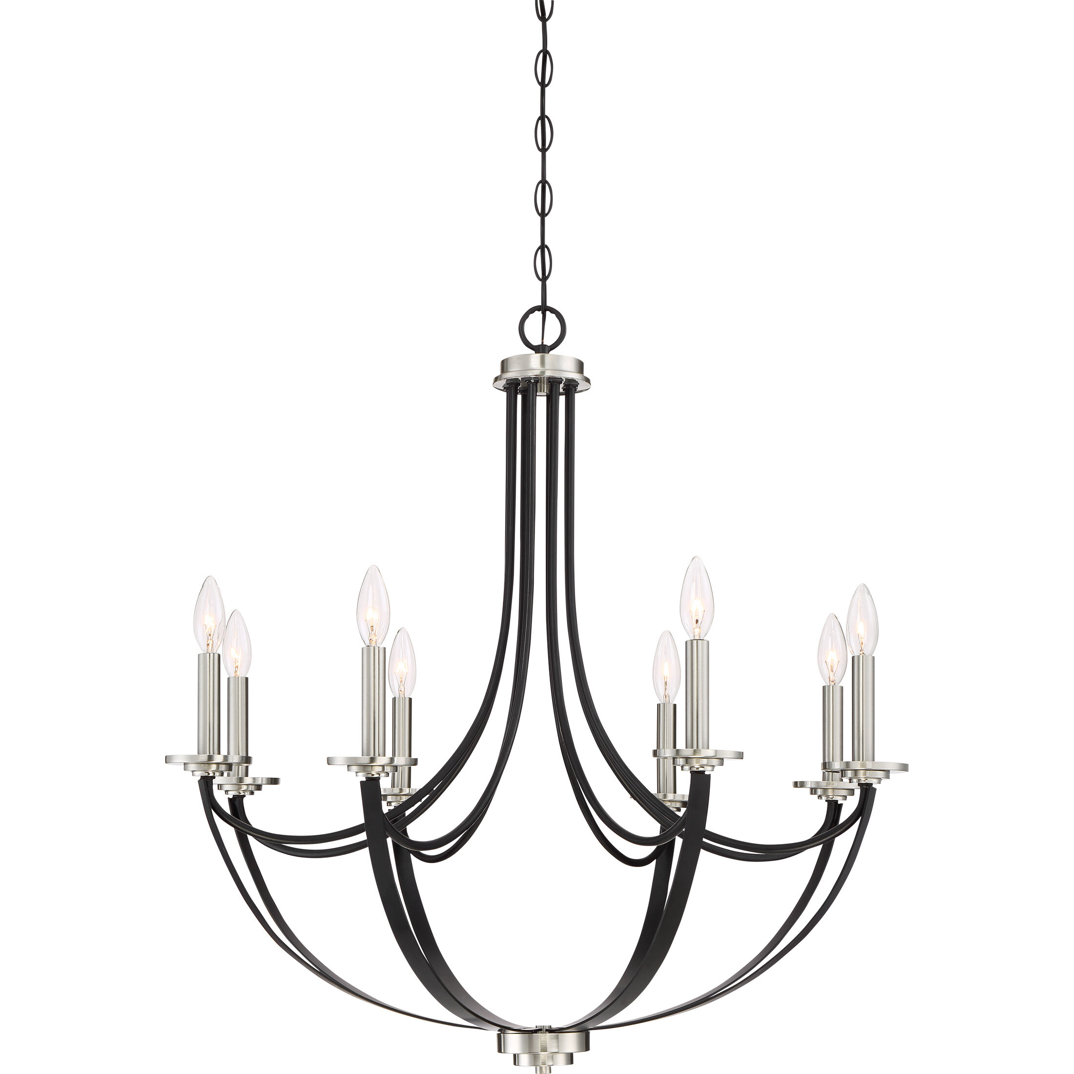 Alana 8 Light 30 inch Mystic Black Chandelier Ceiling Light