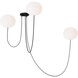 Peter Bristol Helium 3 Light 27.9 inch Matte Black Chandelier Ceiling Light