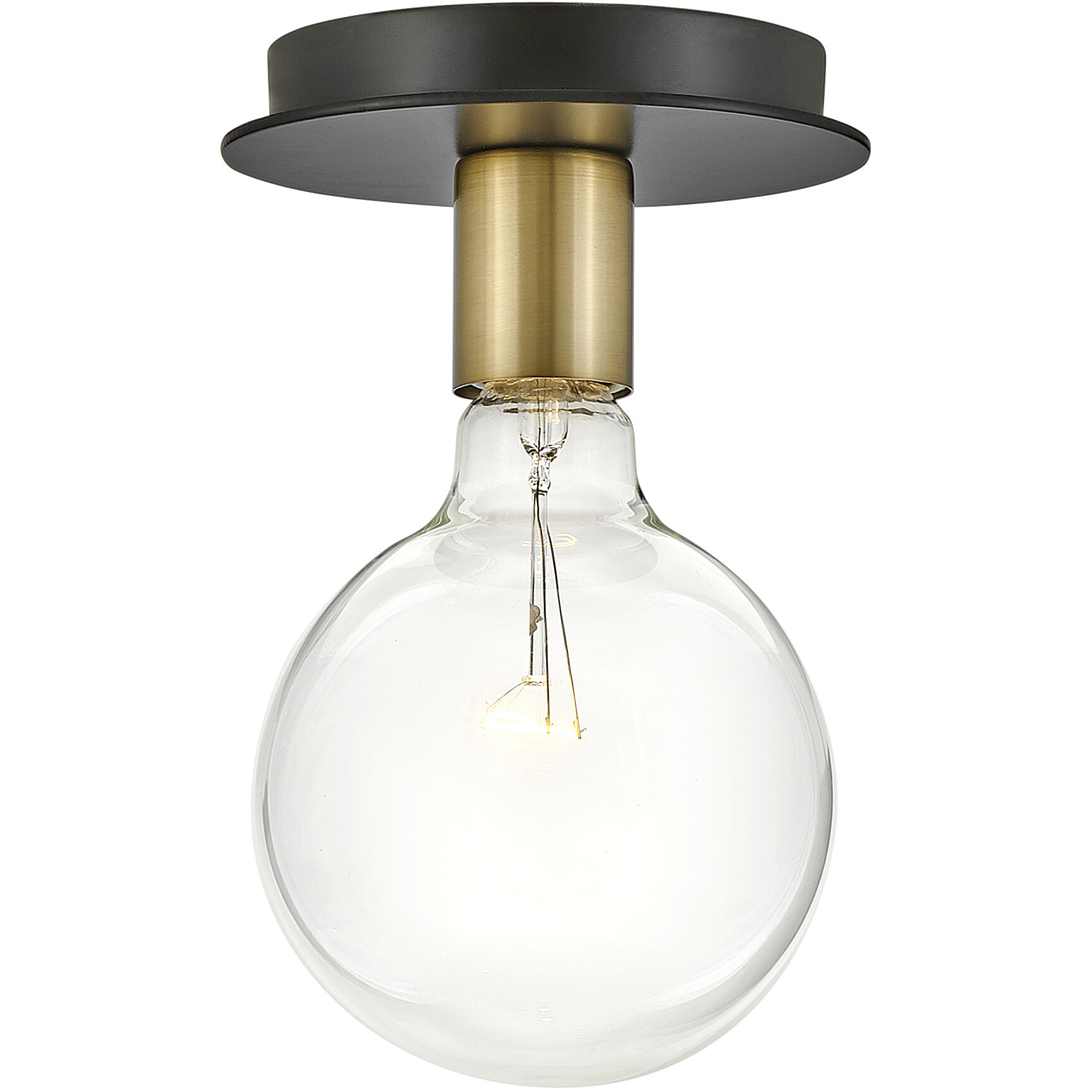 Bobbie LED 5.5 inch Lacquered Brass Foyer Light Ceiling Light, Flush Mount