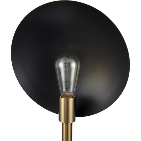 Addy 58 inch 60.00 watt Aged Brass with Black Floor Lamp Portable Light