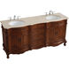 Danville 72 X 72 X 36 inch Teak and Antique Bronze Vanity Sink Set