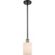 Ballston Hadley LED 4.5 inch Black Antique Brass Pendant Ceiling Light in Matte White Glass, Ballston
