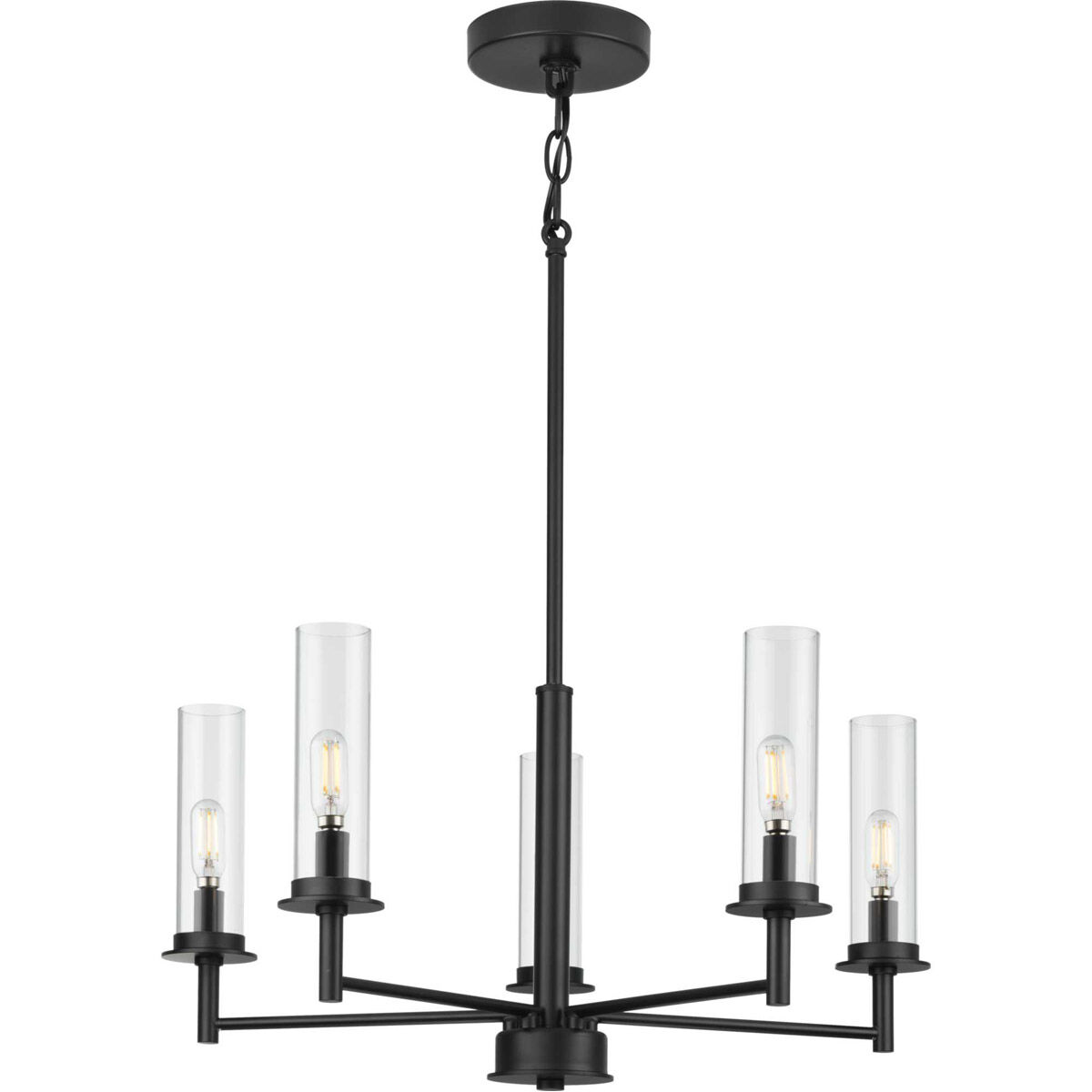 Kellwyn 5 Light 23 inch Matte Black Chandelier Ceiling Light