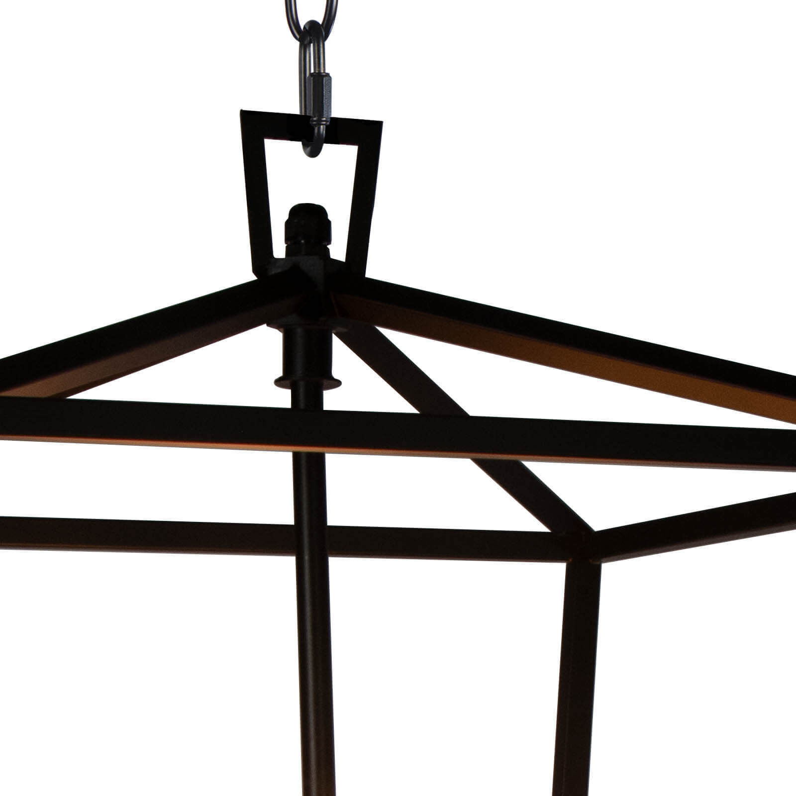 Hampton 4 Light 20 inch Black Outdoor Ceiling Lantern