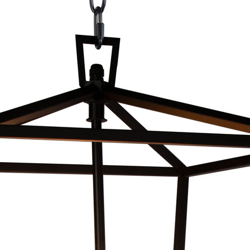 Hampton 4 Light 20 inch Black Outdoor Ceiling Lantern