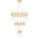 Orgue LED 32 inch Satin Gold Down Chandelier Ceiling Light