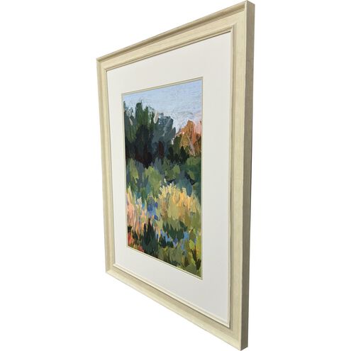 Walk This Way Green and Blue and Yellow Framed Art