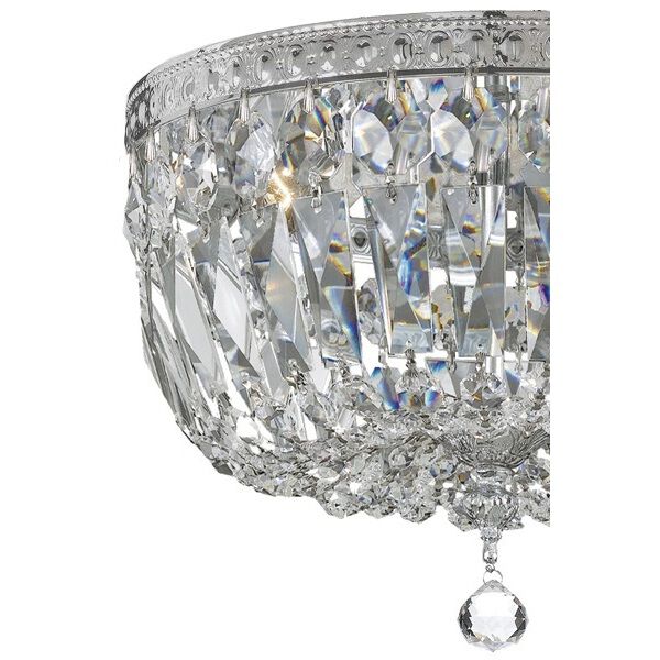 Everett 3 Light 12 inch Chrome Flush Ceiling Light