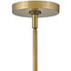 Cosette LED 5 inch Heritage Brass Pendant Ceiling Light in Heritage Brass / Smoke