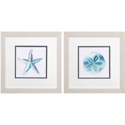 Waterside Collection Blue Framed Art