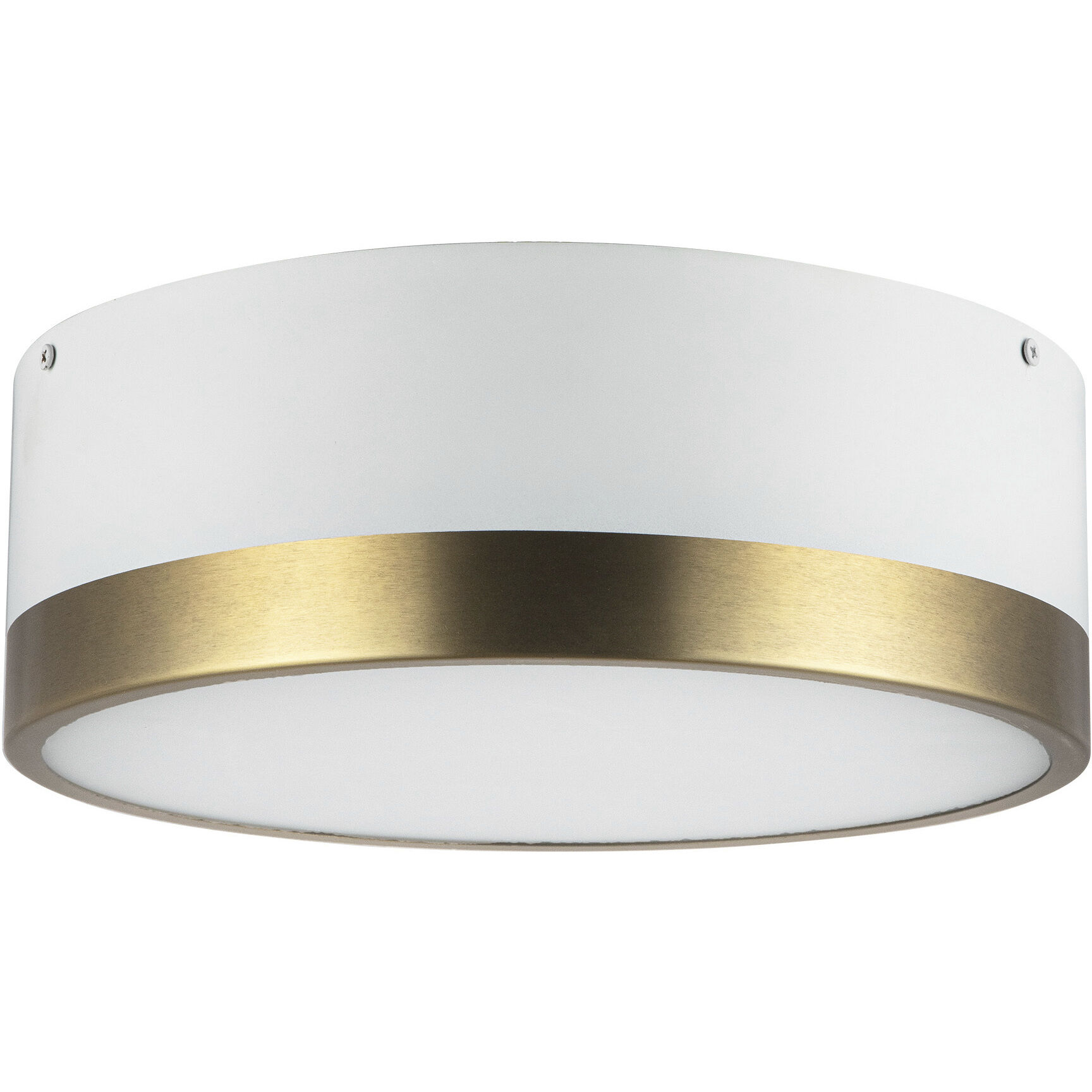 Alora Mood Brisbane 2 Light 12 inch Aged Gold/White Flush Mount Ceiling Light in Aged Gold and White