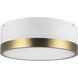 Alora Mood Brisbane 2 Light 12 inch Aged Gold/White Flush Mount Ceiling Light in Aged Gold and White