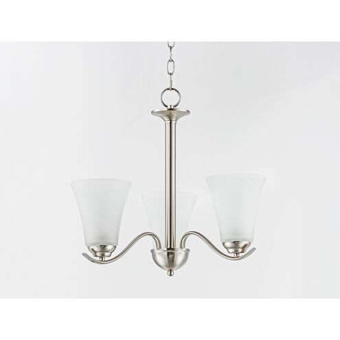 Vital 3 Light 20 inch Satin Nickel Chandelier Ceiling Light