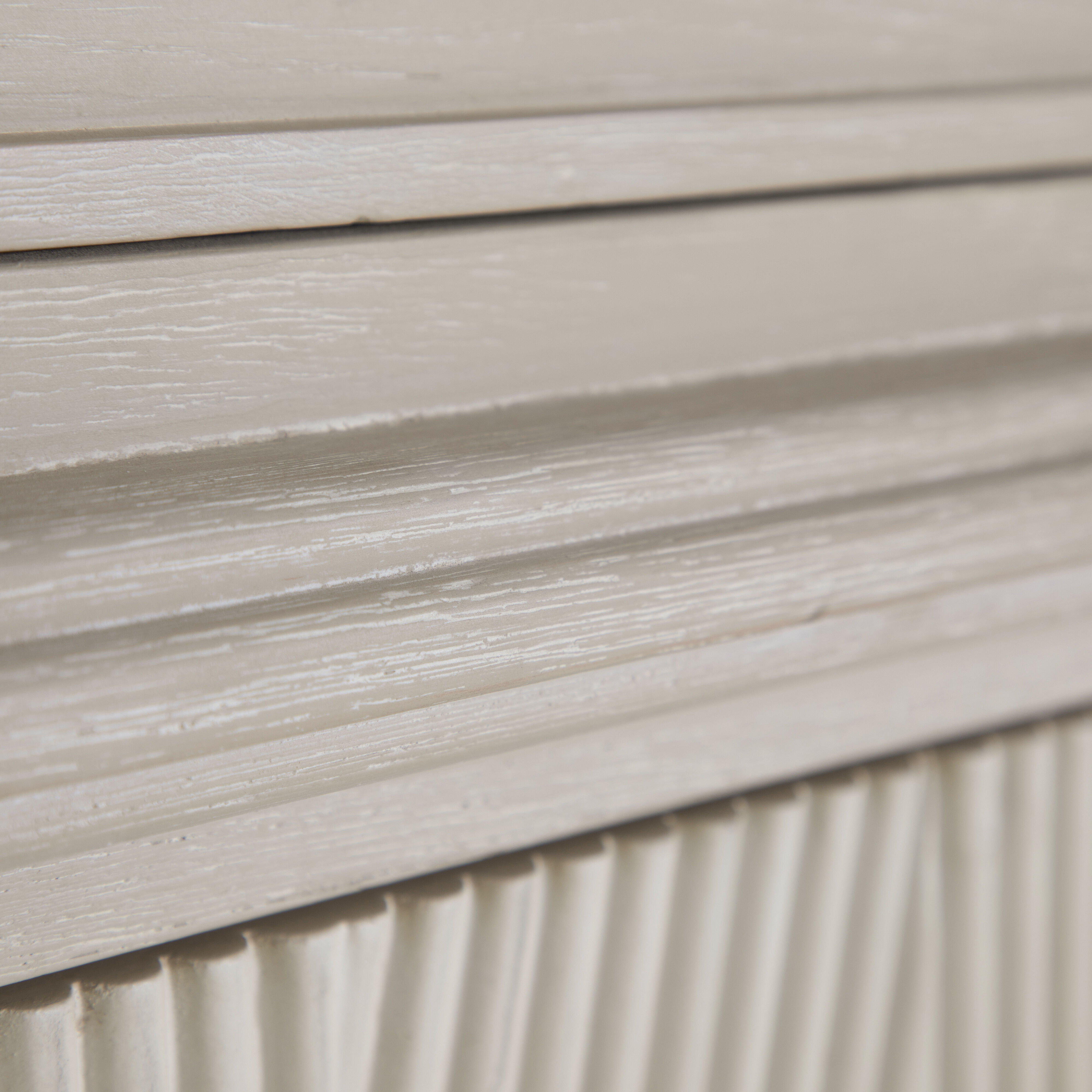 Isaac Cerused White and Sesame White Long Cabinet